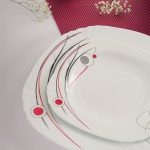 سرویس غذا خوری 25 پارچه اوپال هومیت طرح ملینا قرمز مربع