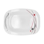 سرویس غذا خوری 25 پارچه اوپال هومیت طرح ملینا قرمز مربع - تصویر 4