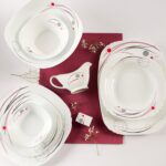 سرویس غذا خوری اوپال طرح ملینا قرمز مربع