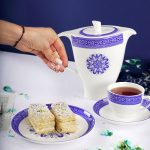 سرویس 14 پارچه چینی استخوانی طرح ترنج