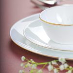 سرویس غذا خوری 25 پارچه اوپال هومیت طرح خط طلا کلاسیک