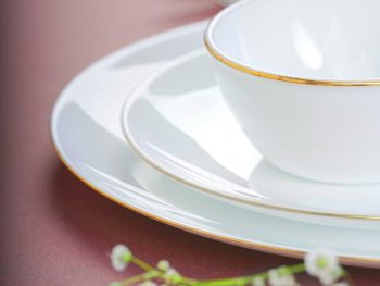 سرویس غذا خوری 25 پارچه اوپال هومیت طرح خط طلا کلاسیک