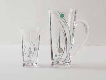 ست پارچ و لیوان 7 پارچه طرح ملینا آبی