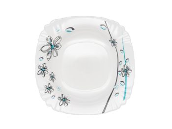 بشقاب خورشت خوری اوپال طرح ماریا آبی مربع