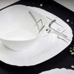 سرویس غذا خوری 25 پارچه اوپال هومیت طرح شایا خاکستری